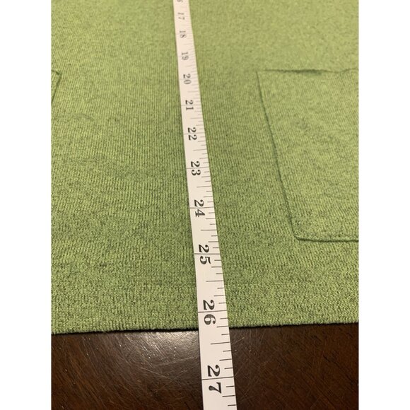 Misslook L Lightweight Floral Cotton Casual Knit Henley Sweater Green - Picture 6 of 8